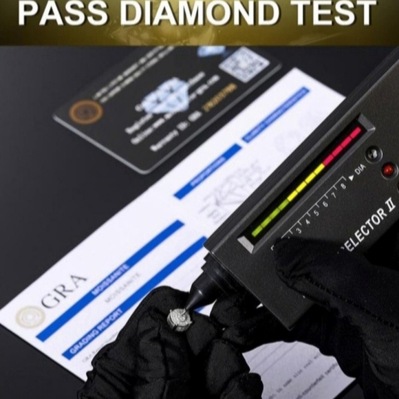 New 4ct Certified Moissanite Stud Earrings - Picture 10 of 11